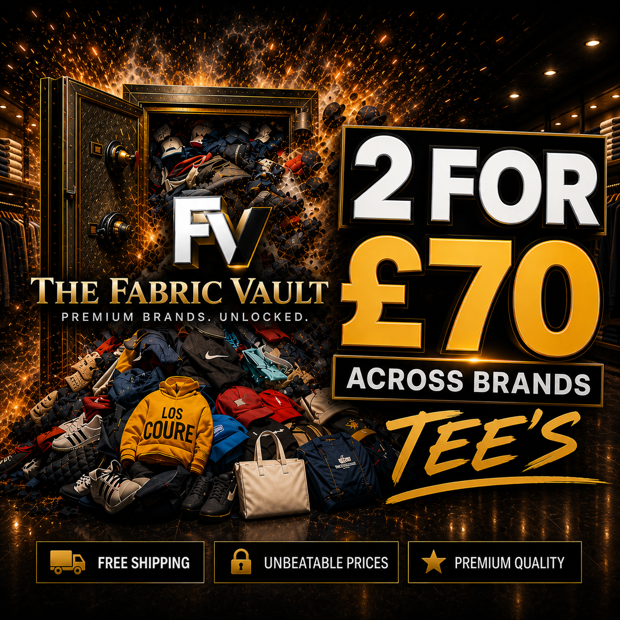 2 FOR £70 On Tee's
